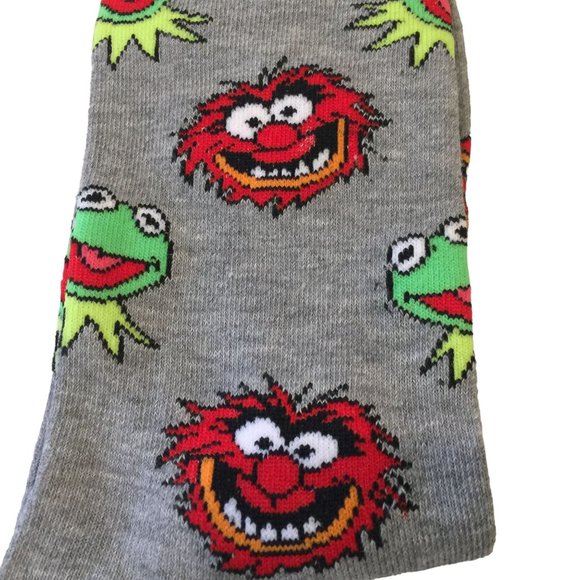 The MUPPETS ANIMAL & KERMIT Men's Crew Socks Size 6-12 - Picture 2 of 5
